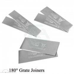 180° Lauxes Silk Silver Pair Shower Grate Joiners 22/26mm 180° Lauxes Silk Silver Pair Shower Grate Joiners 22/26mm